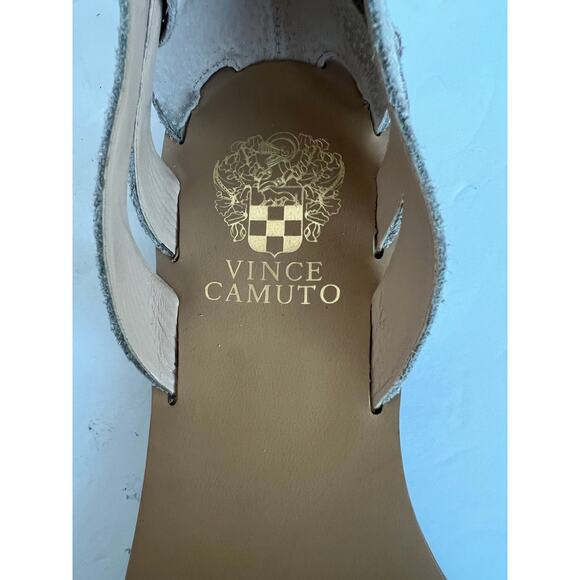 Vince Camuto Reta Woven Silver Leather Croc Embossed D'Orsay Flat Shoes Sz 9M - Picture 10 of 10